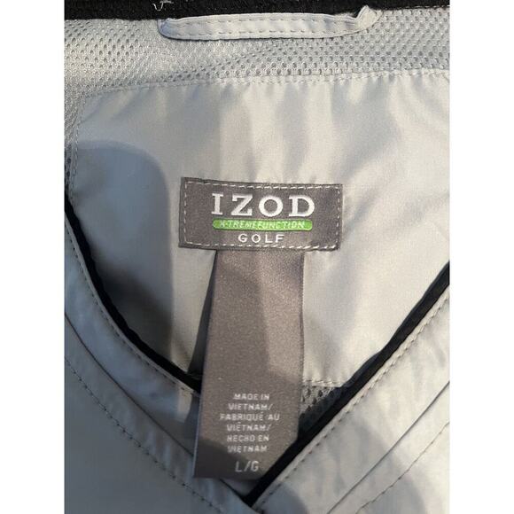 Izod X-Treme Function Golfwear Golf Pullover Windbreaker Men Size L Gray - Picture 3 of 5